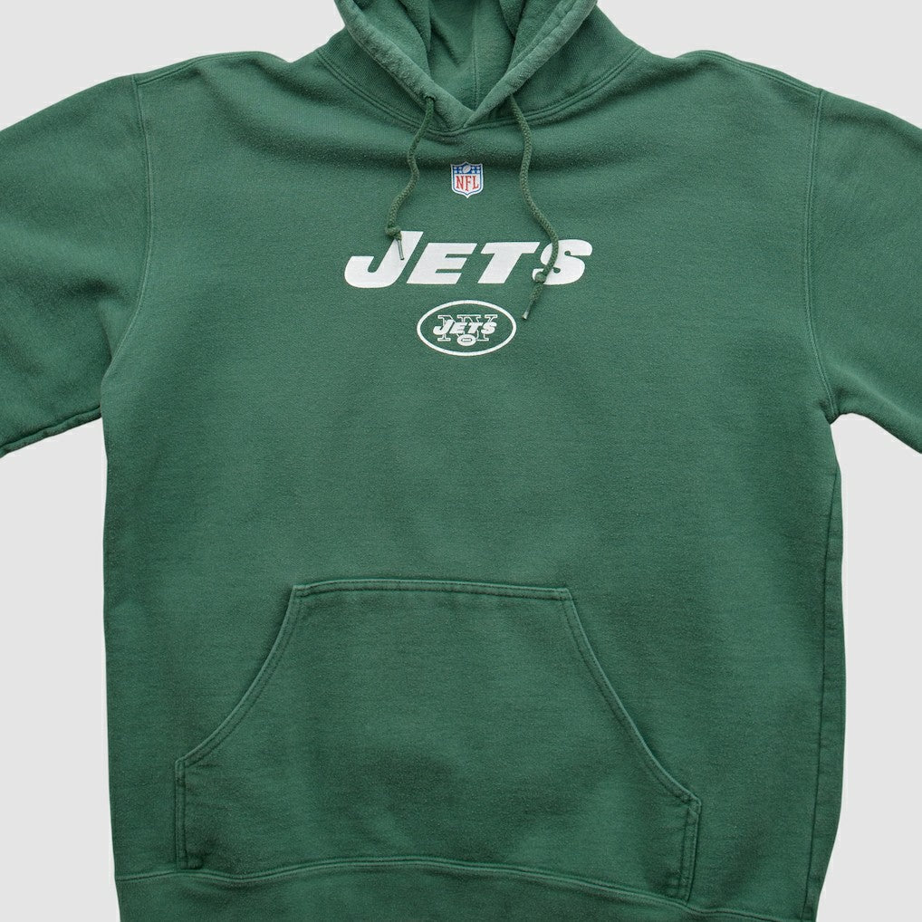 New York Jets Reebok 2000s Hooded Pullover Sweatshirt - Green Pullover