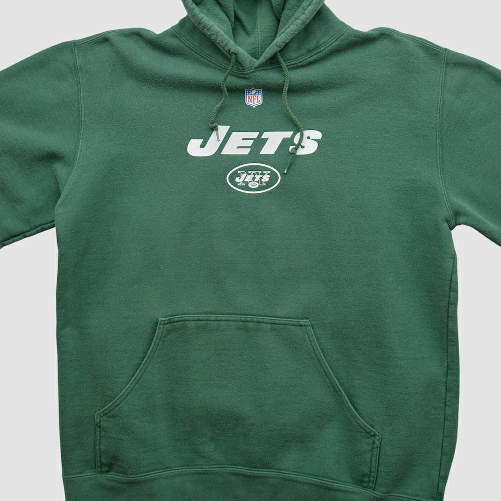 New York Jets Reebok 2000s Hooded Pullover Sweatshirt - Green Pullover