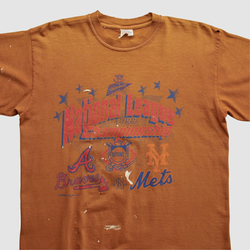 MLB National League Championship Majestic 1999 T-shirt - Orange - Vintage T-shirts