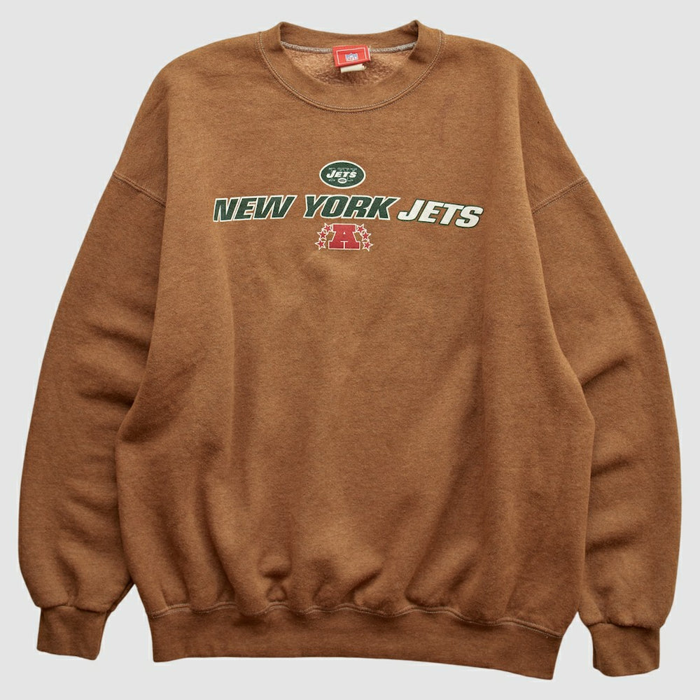 New York Jets NFL 2000s Pullover Sweatshirt - Brown Pullover