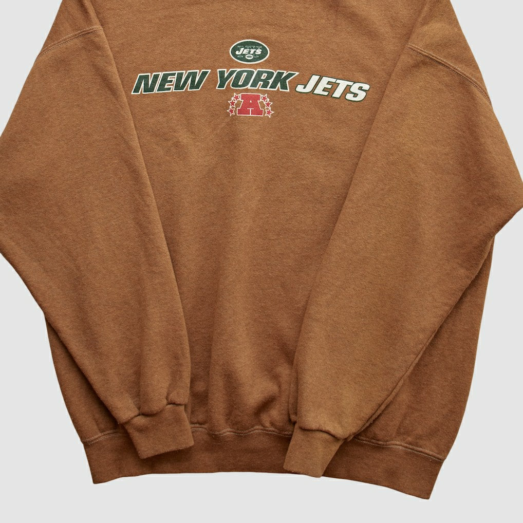 New York Jets NFL 2000s Pullover Sweatshirt - Brown Pullover