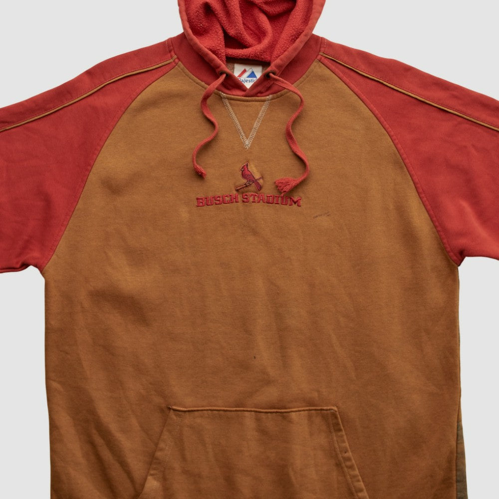 St. Louis Cardinals Majestic 2010s Hooded Pullover Sweatshirt - Brown - Vintage Pullover