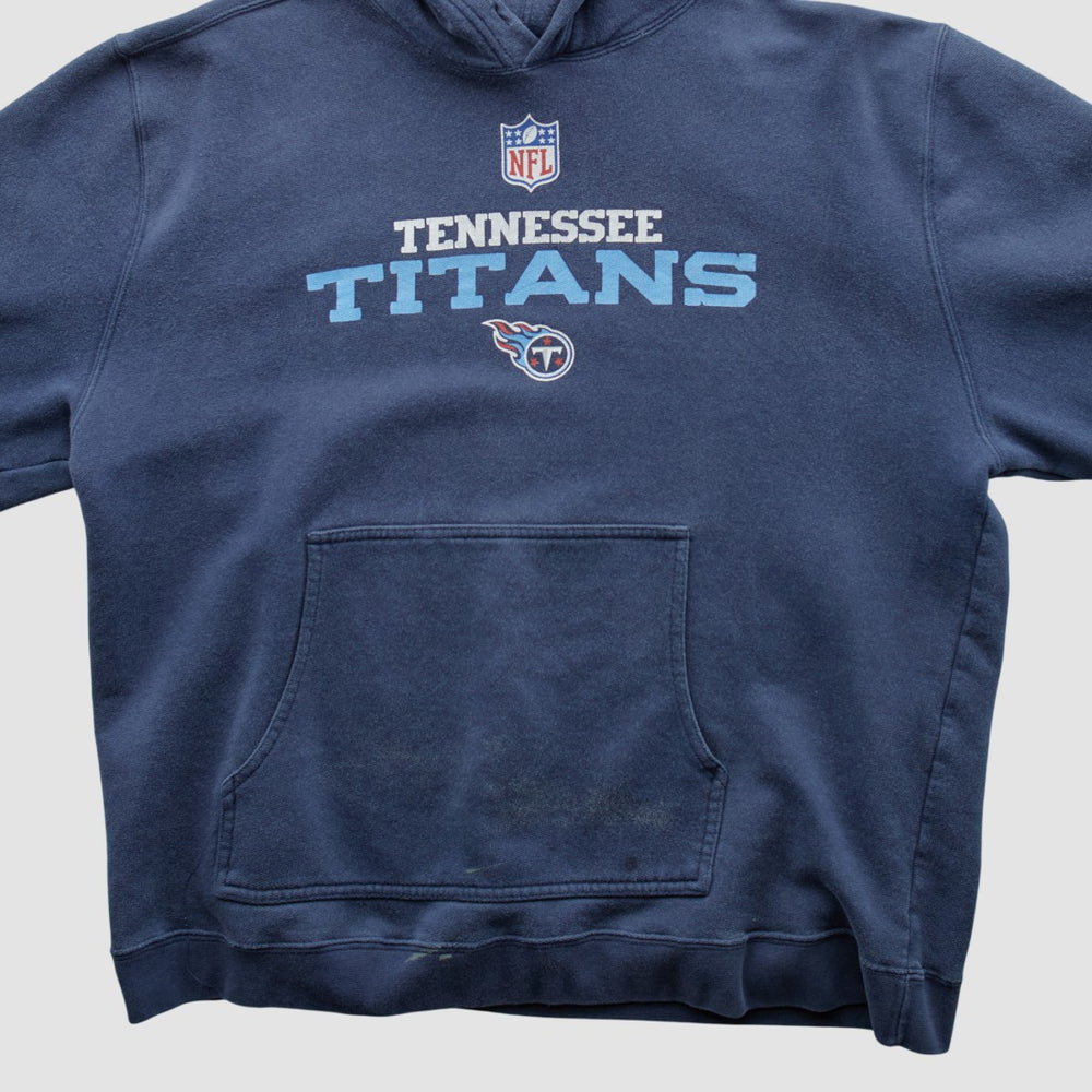 Tennessee Titans Reebok 2000s Hooded Pullover Sweatshirt - Navy Pullover