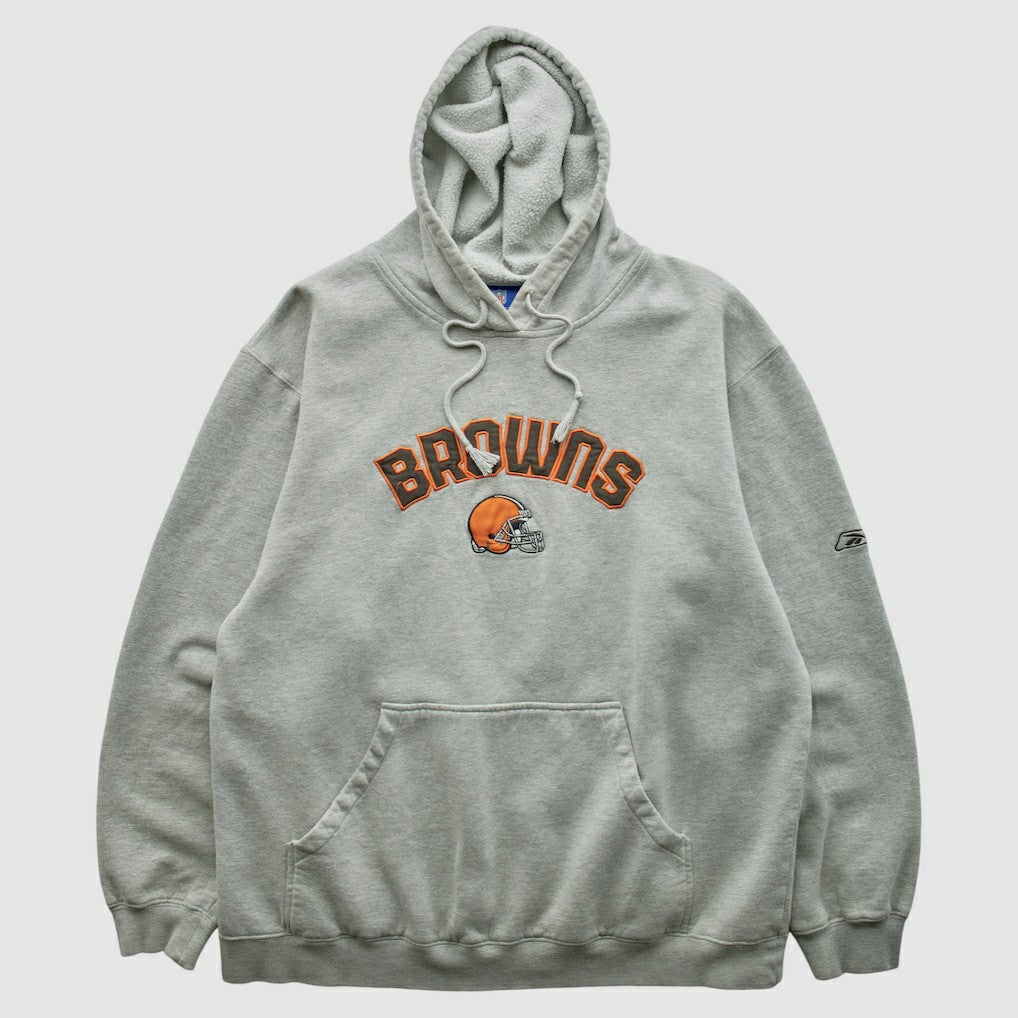 Cleveland Browns NFL 2000s Hooded Pullover Sweatshirt - Heather Gray Pullover