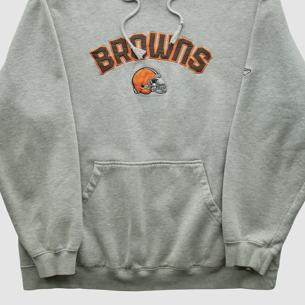 Cleveland Browns NFL 2000s Hooded Pullover Sweatshirt - Heather Gray Pullover
