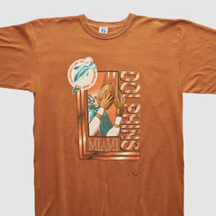 Miami Dolphins Logo 7 90s T-shirt - Orange T-shirts