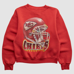 Kansas City Chiefs Lee Apparel 90s Pullover Sweatshirt - Red Pullover