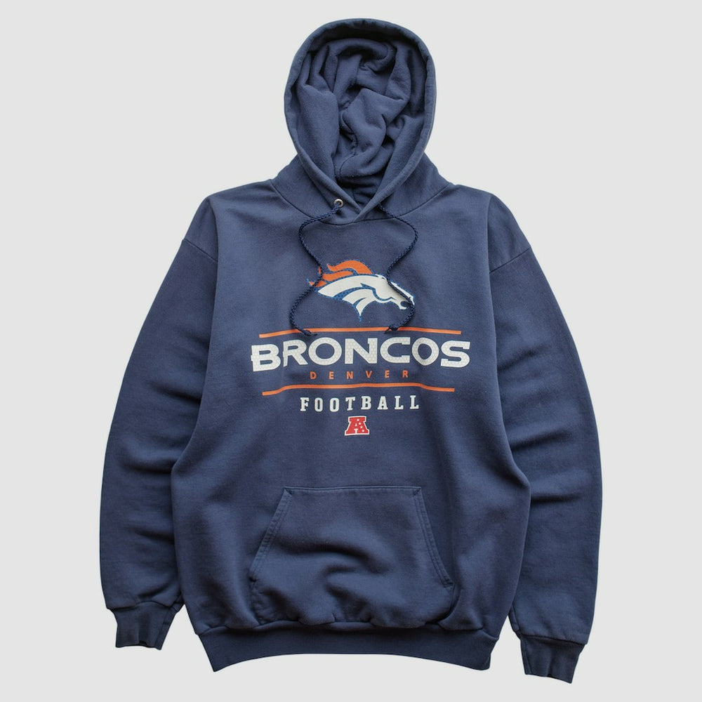 Denver Broncos NFL 2000s Hooded Pullover Sweatshirt - Navy Pullover