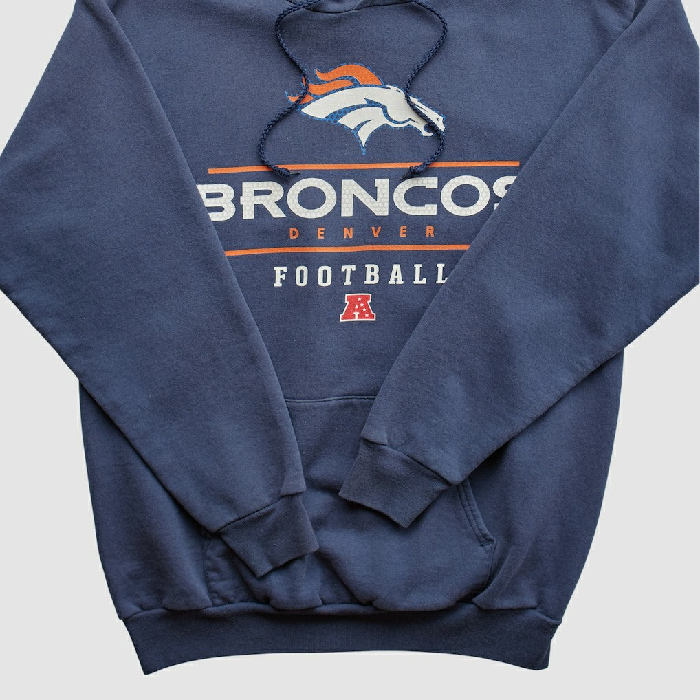 Denver Broncos NFL 2000s Hooded Pullover Sweatshirt - Navy Pullover