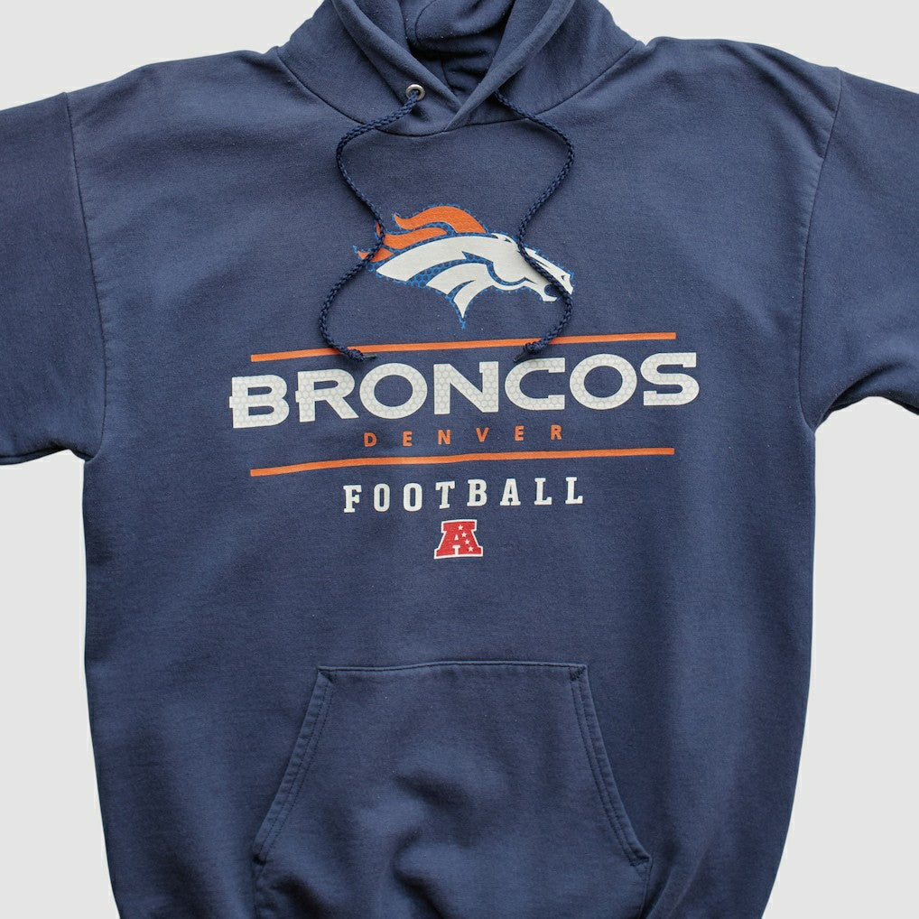 Denver Broncos NFL 2000s Hooded Pullover Sweatshirt - Navy Pullover