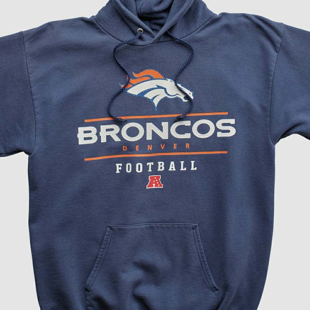 Denver Broncos NFL 2000s Hooded Pullover Sweatshirt - Navy Pullover