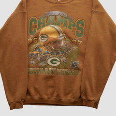 Green Bay Packers Starter 1997 Pullover Sweatshirt - Brown Pullover