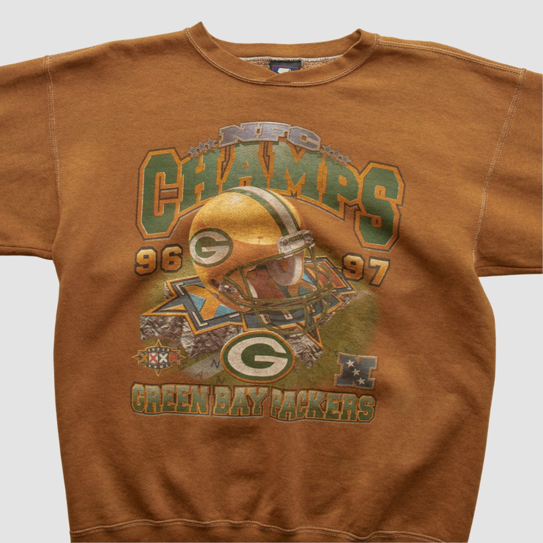 Green Bay Packers Starter 1997 Pullover Sweatshirt - Brown Pullover