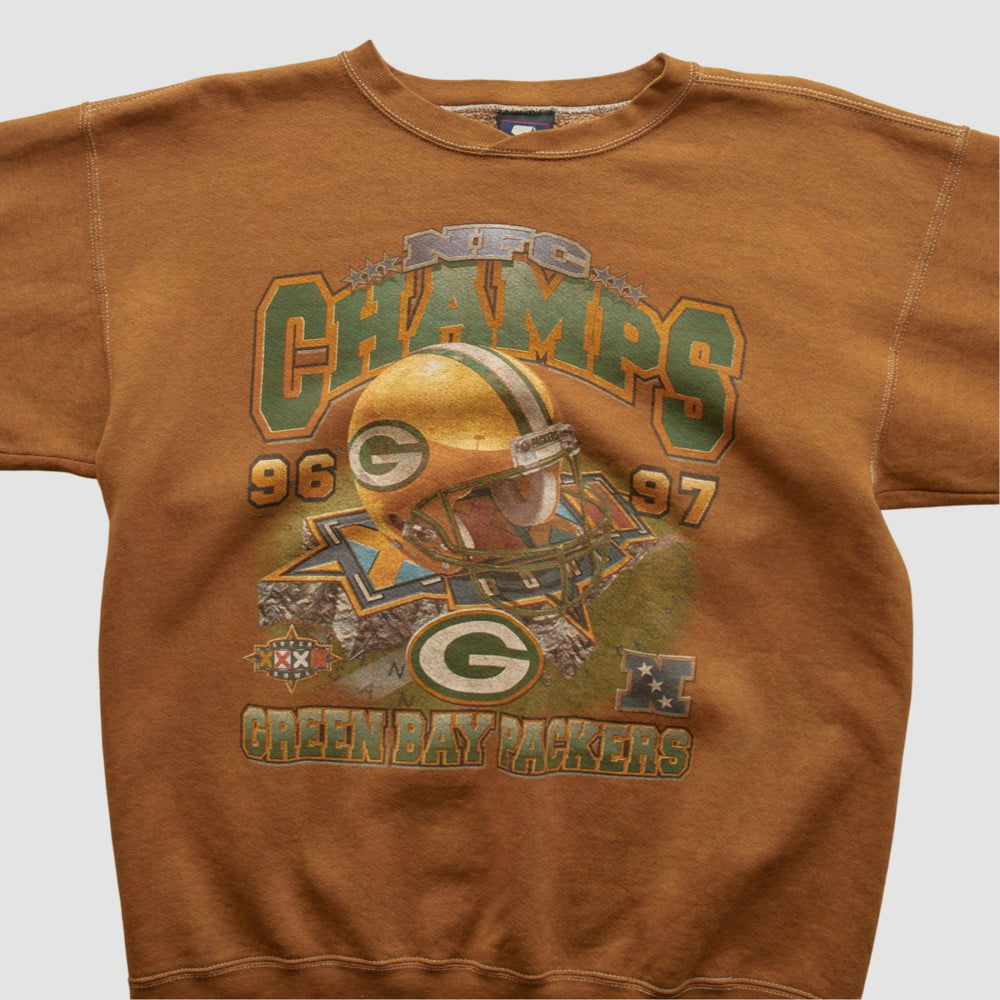 Green Bay Packers Starter 1997 Pullover Sweatshirt - Brown Pullover