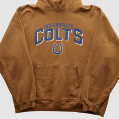 Indianapolis Colts Reebok 2000s Hooded Pullover Sweatshirt - Tan Pullover