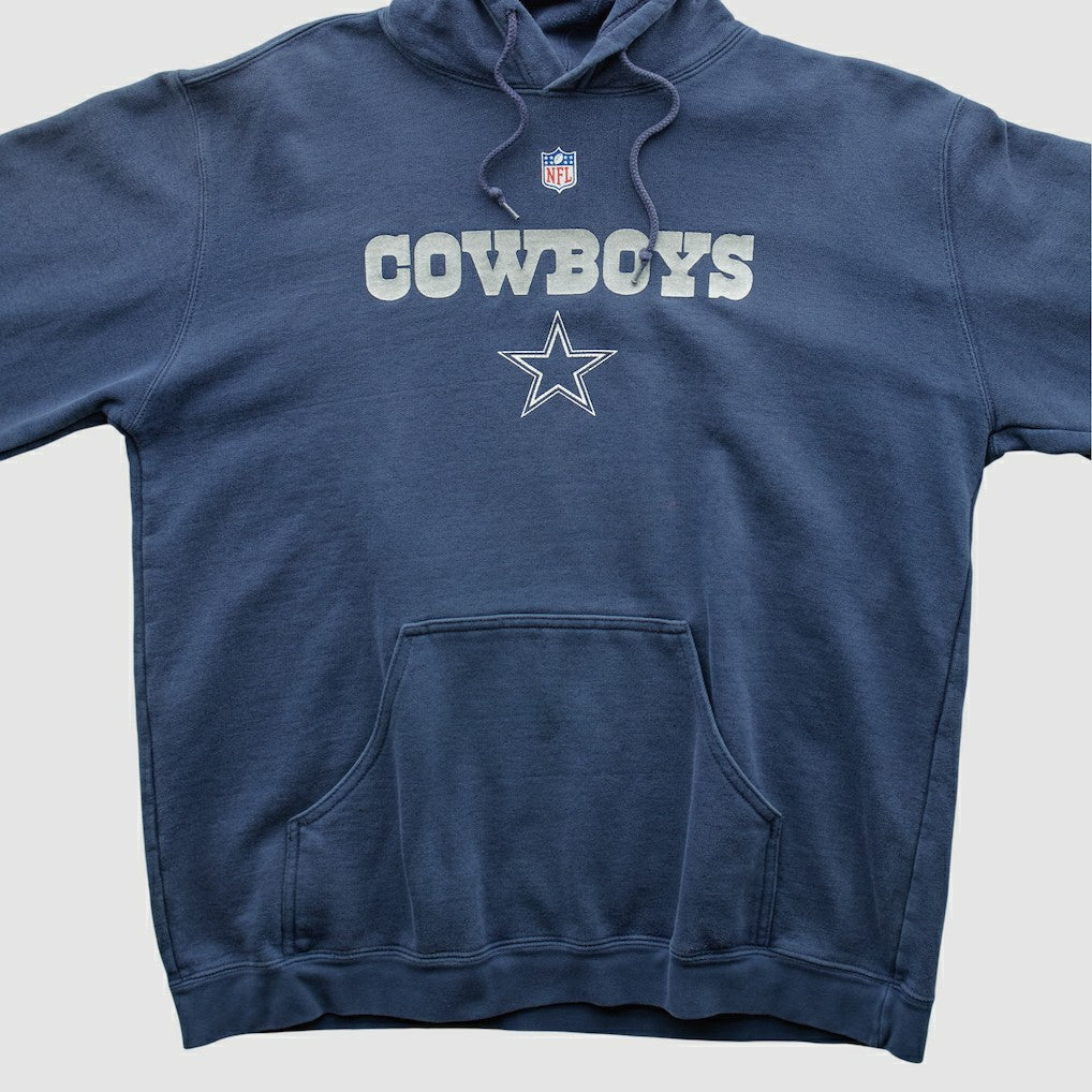 Dallas Cowboys Reebok 2000s Hooded Pullover Sweatshirt - Navy Pullover