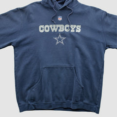 Dallas Cowboys Reebok 2000s Hooded Pullover Sweatshirt - Navy Pullover
