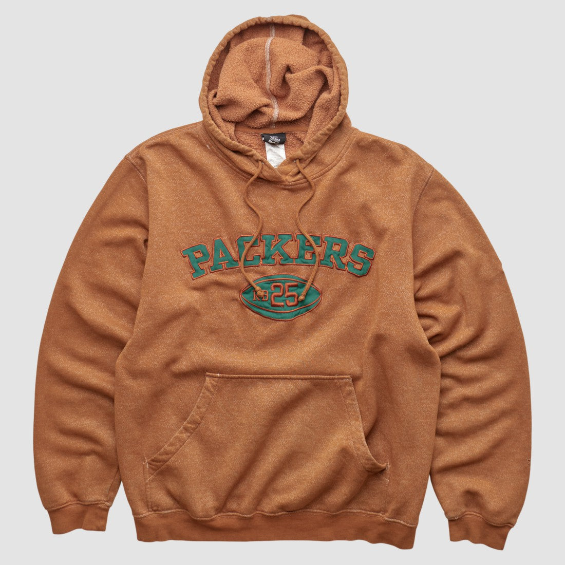 Green Bay Packers Reebok 2010s Hooded Pullover Sweatshirt - Brown Pullover