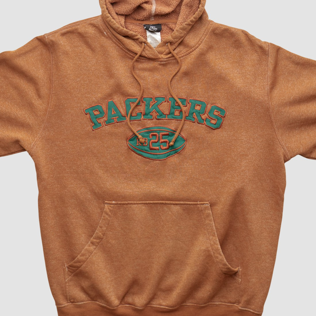 Green Bay Packers Reebok 2010s Hooded Pullover Sweatshirt - Brown Pullover