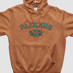 Green Bay Packers Reebok 2010s Hooded Pullover Sweatshirt - Brown Pullover
