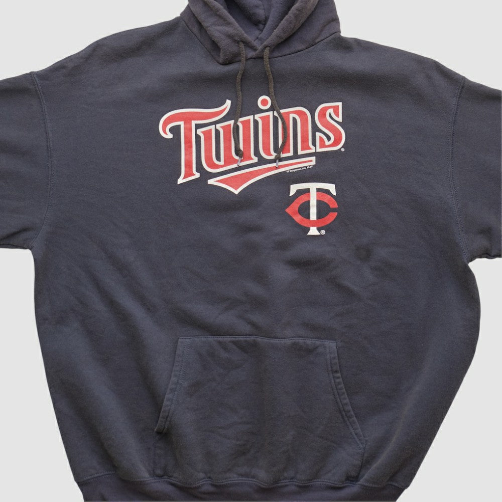 Minnesota Twins MLB 2000s Hooded Pullover Sweatshirt - Navy - XVintage Pullover