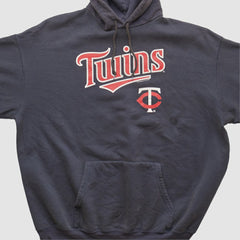 Minnesota Twins MLB 2000s Hooded Pullover Sweatshirt - Navy - XVintage Pullover