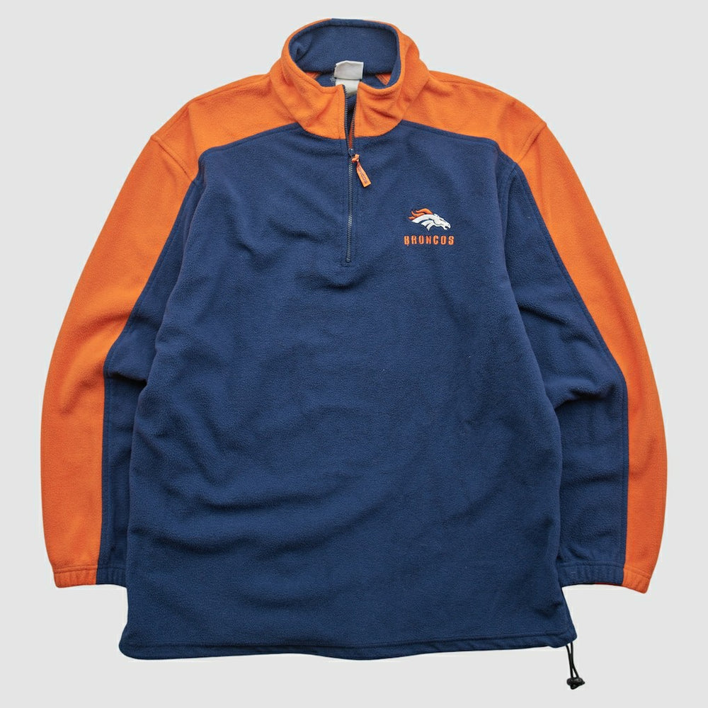 Denver Broncos NFL 2000s 1/4 Zip Sweatshirt - Navy Sweatshirts