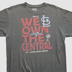 St. Louis Cardinals Majestic 2013 T-shirt - Dark Heather Gray - XVintage T-shirts