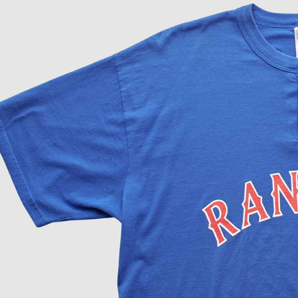Texas Rangers Majestic 2000s T-shirt - Blue - XVintage T-shirts