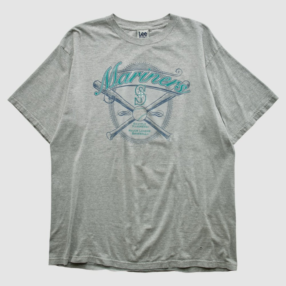 Seattle Mariners Lee Apparel 2001 T-shirt - Heather Gray - Vintage T-shirts