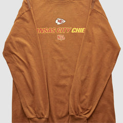 Kansas City Chiefs NFL 2000s Long Sleeve T-shirt - Brown T-shirts