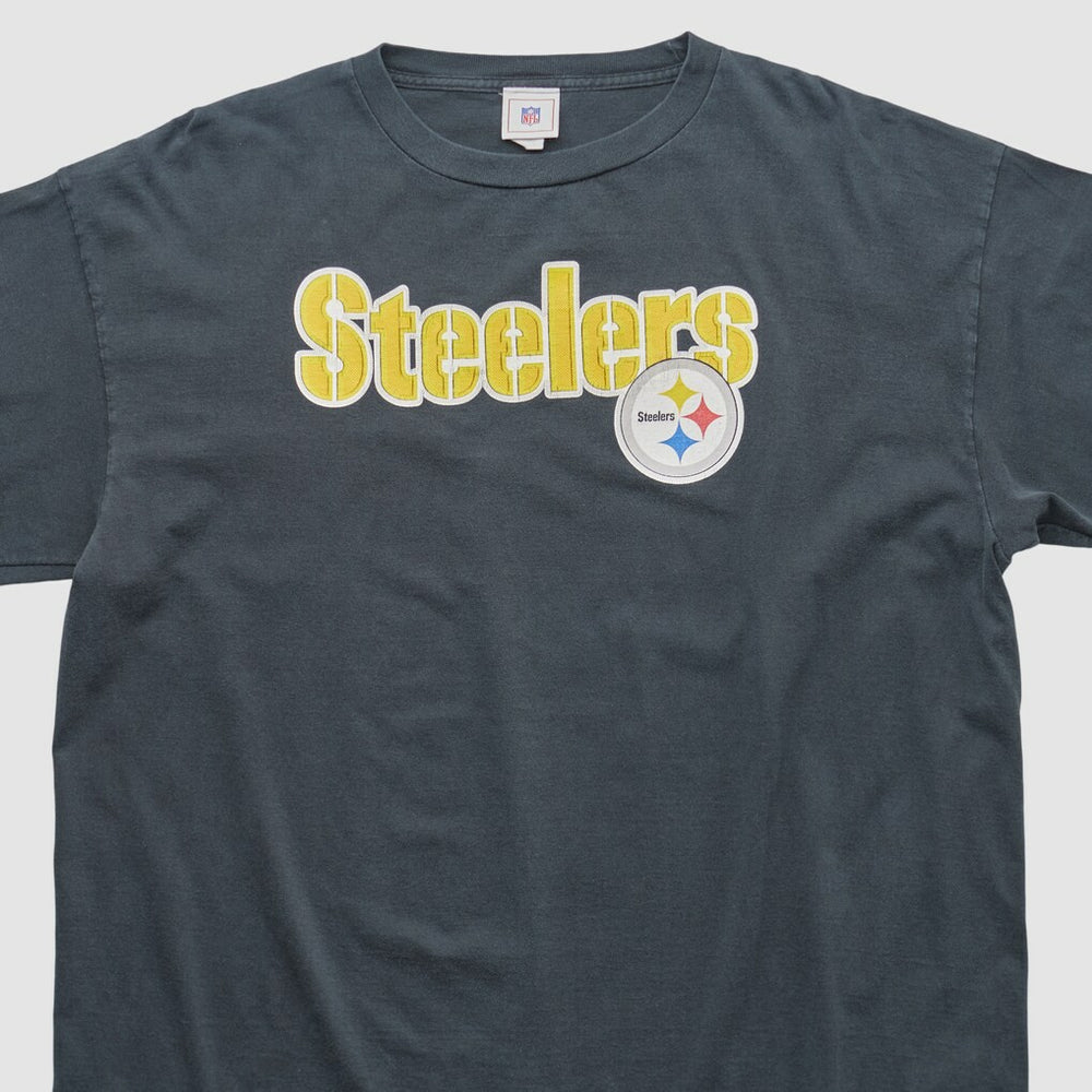 Pittsburgh Steelers NFL 2000s Long Sleeve T-shirt - Charcoal T-shirts