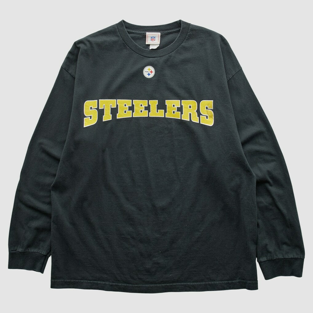 Pittsburgh Steelers NFL 2000s Long Sleeve T-shirt - Black T-shirts