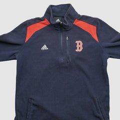 Boston Red Sox Adidas 2010s 1/4 Zip Sweatshirt - Navy - XVintage Sweatshirts