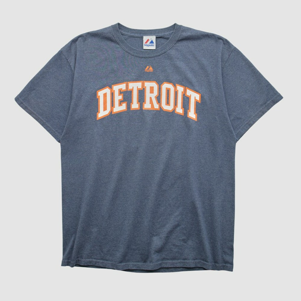 Detroit Tigers Majestic 2010s T-shirt - Blue - Vintage T-shirts