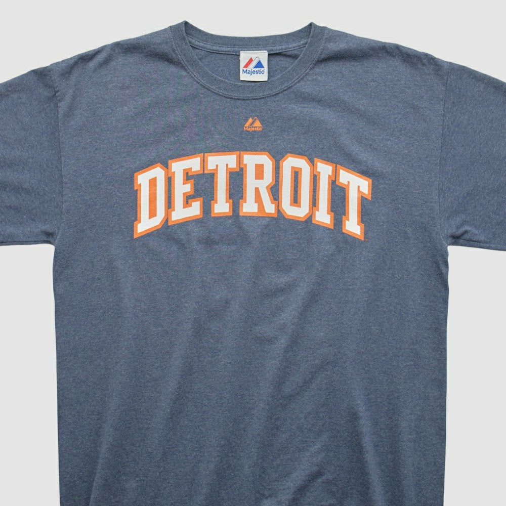 Detroit Tigers Majestic 2010s T-shirt - Blue - Vintage T-shirts
