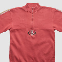 San Francisco 49ers NFL 2000s 1/4 Zip Sweatshirt - Red Sweatshirts