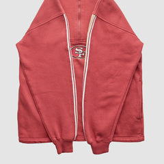 San Francisco 49ers NFL 2000s 1/4 Zip Sweatshirt - Red Sweatshirts