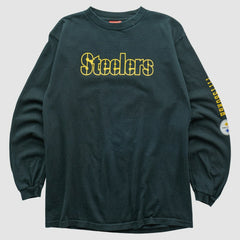 Pittsburgh Steelers NFL 2000s Long Sleeve T-shirt - Black T-shirts