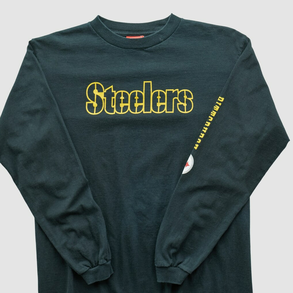 Pittsburgh Steelers NFL 2000s Long Sleeve T-shirt - Black T-shirts