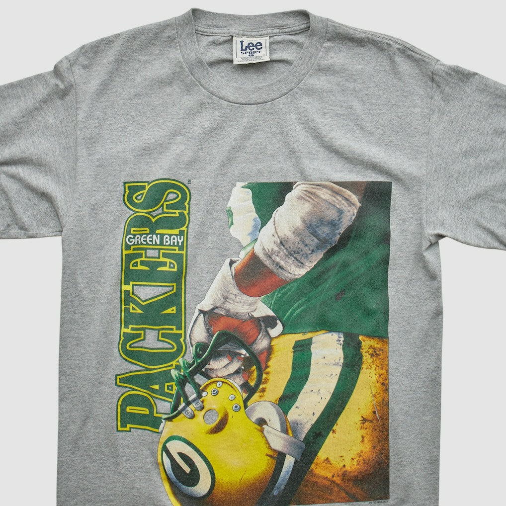 Green Bay Packers Lee Apparel 90s T-shirt - Heather Gray T-shirts