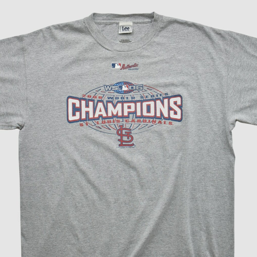 St. Louis Cardinals Lee Apparel 2006 T-shirt - Heather Gray - 2XVintage T-shirts