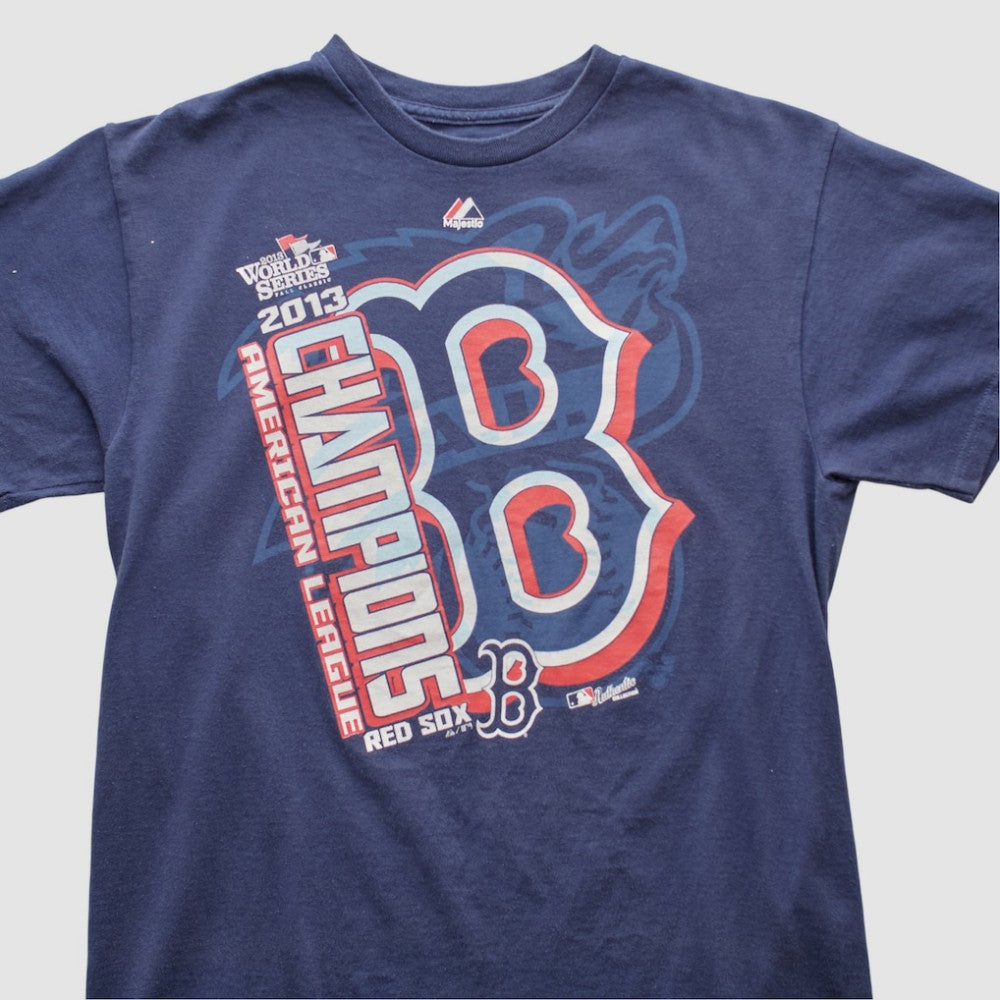 Boston Red Sox Majestic 2013 T-shirt - Navy - Vintage T-shirts