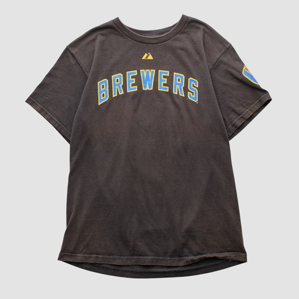 Milwaukee Brewers Majestic 2000s T-shirt - Black - Vintage T-shirts