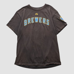 Milwaukee Brewers Majestic 2000s T-shirt - Black - Vintage T-shirts