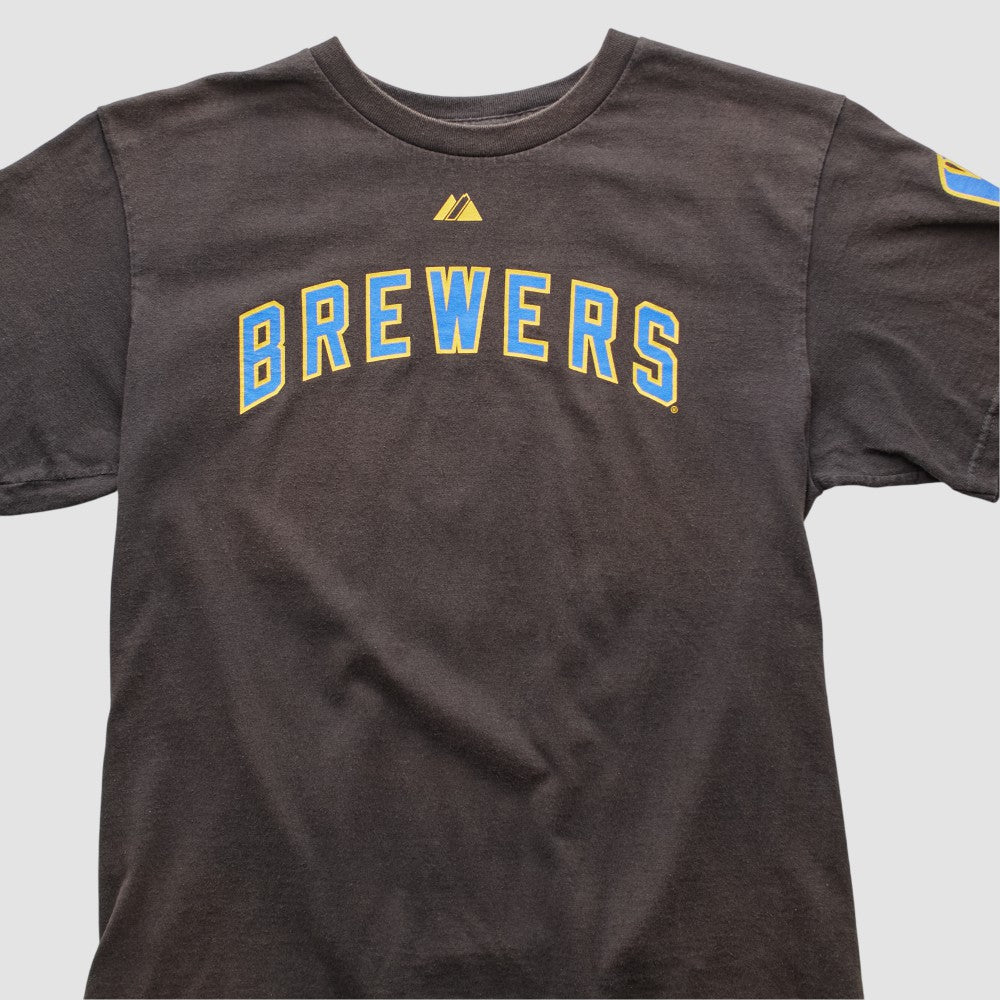 Milwaukee Brewers Majestic 2000s T-shirt - Black - Vintage T-shirts