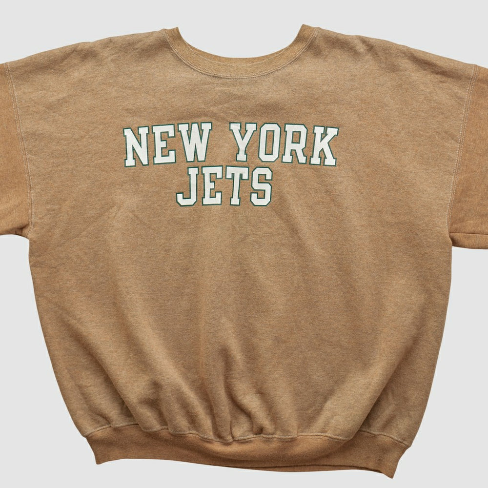 New York Jets Champion 2000s Pullover Sweatshirt - Tan Pullover