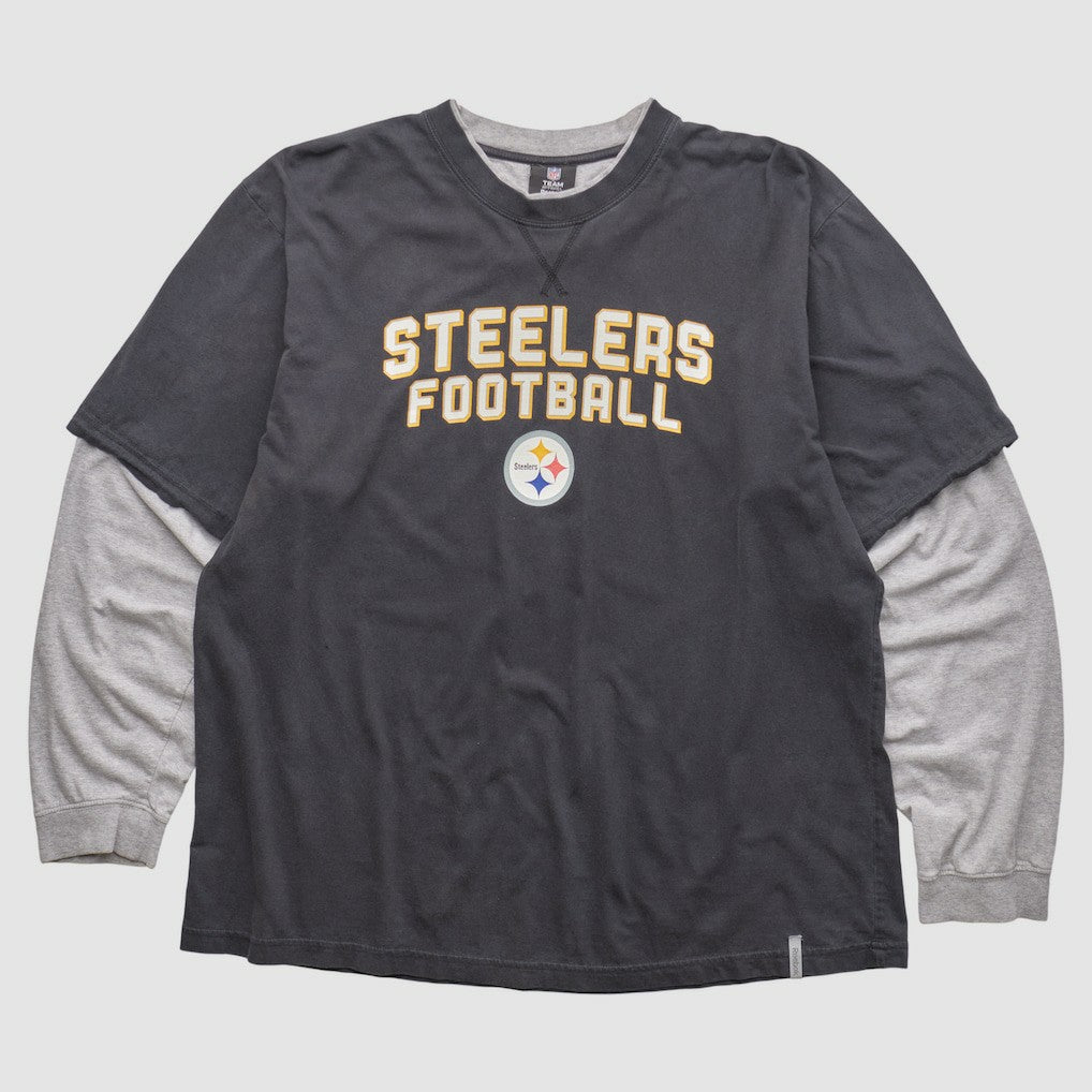 Pittsburgh Steelers Reebok 2010s Long Sleeve T-shirt - Black T-shirts
