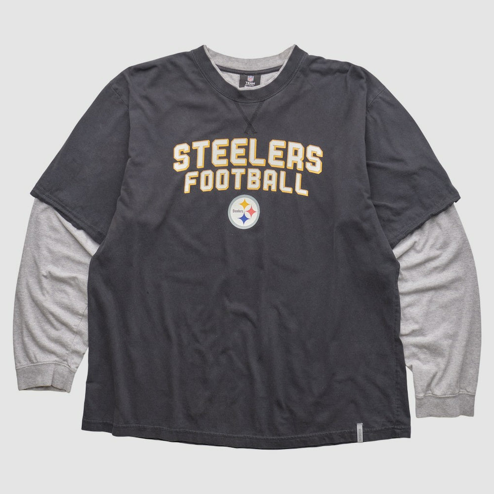 Pittsburgh Steelers Reebok 2010s Long Sleeve T-shirt - Black T-shirts
