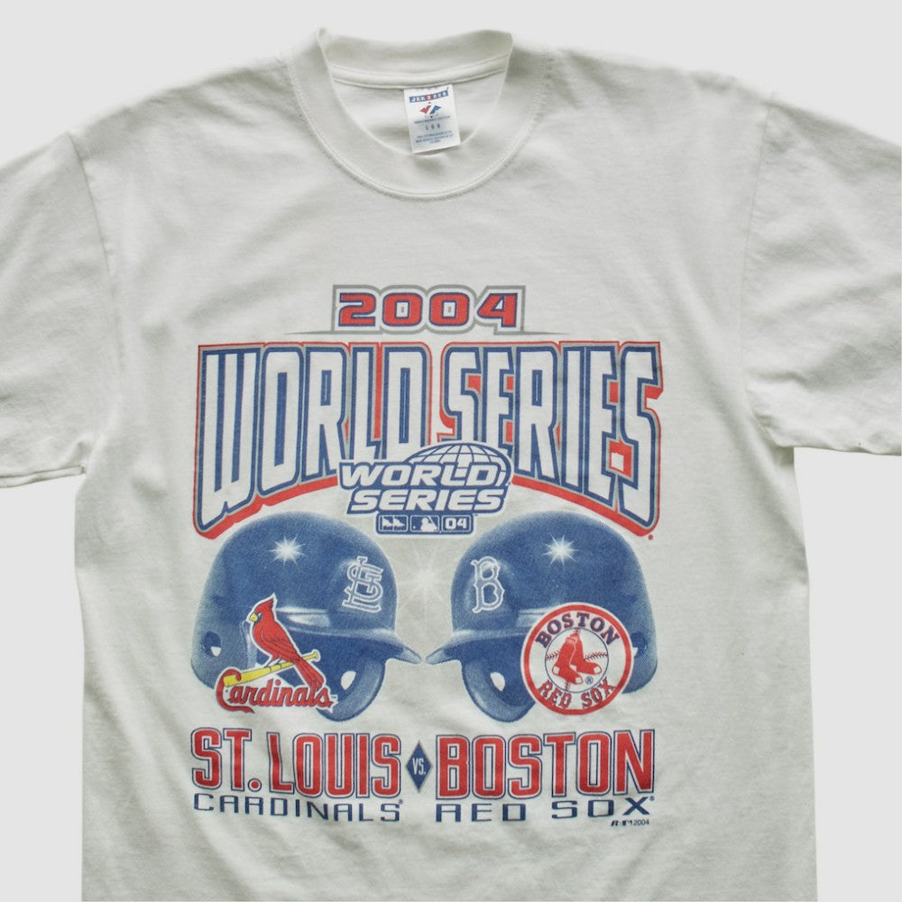 MLB World Series Jerzees 2004 T-shirt - White - Vintage T-shirts